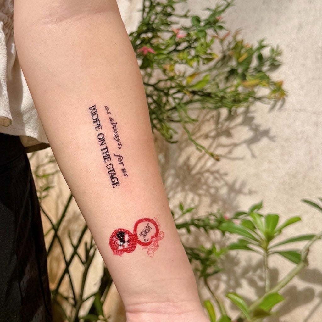 [NEW!] J-Hope Hope On The Stage Temporary Tattoo Sheet