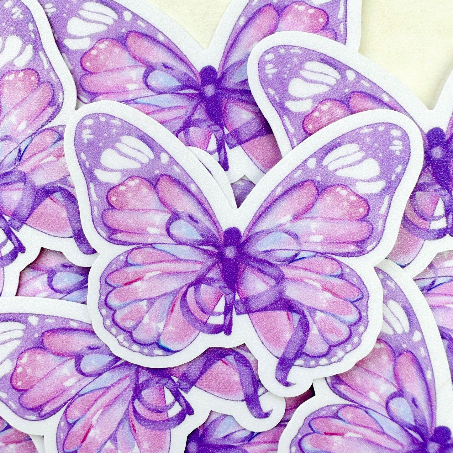 Butterfly Glitter Sticker (Purple and Pink)