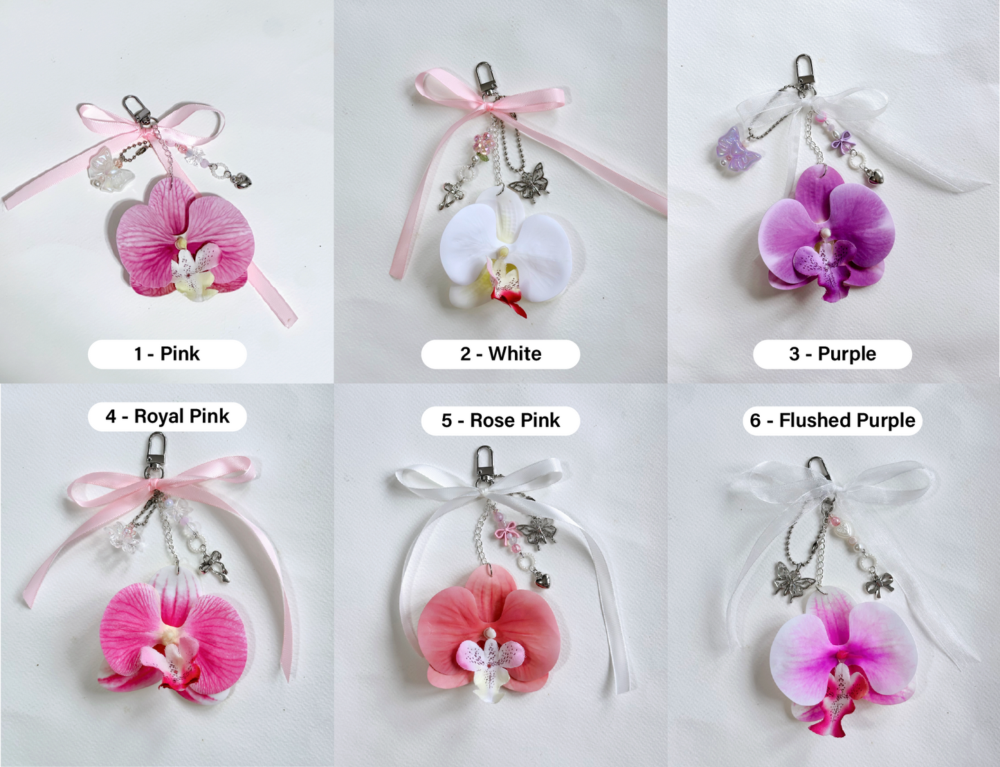 [NEW & EXCLUSIVE!] Orchid Bloom Handmade Bag Charms