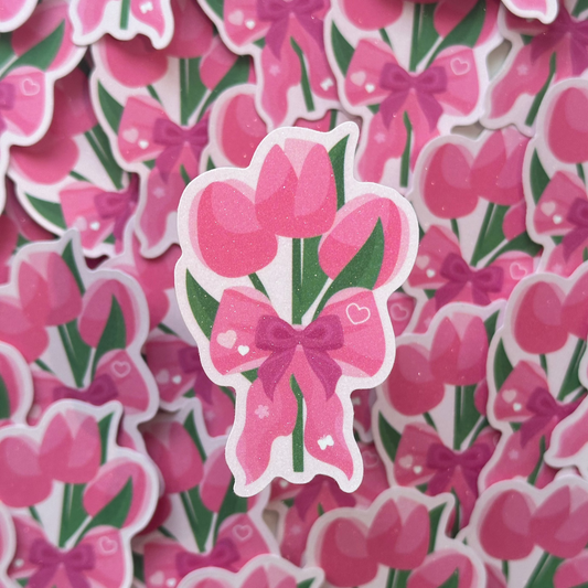 [NEW!] Tulip Glitter Sticker