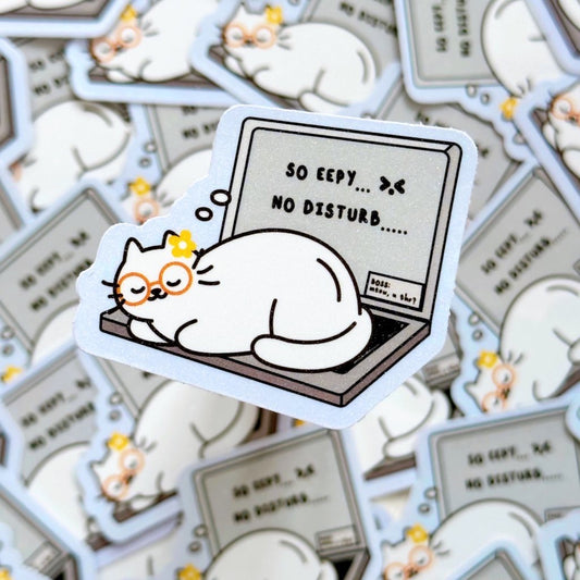 Eepy Cat Glitter Sticker [NEW!]