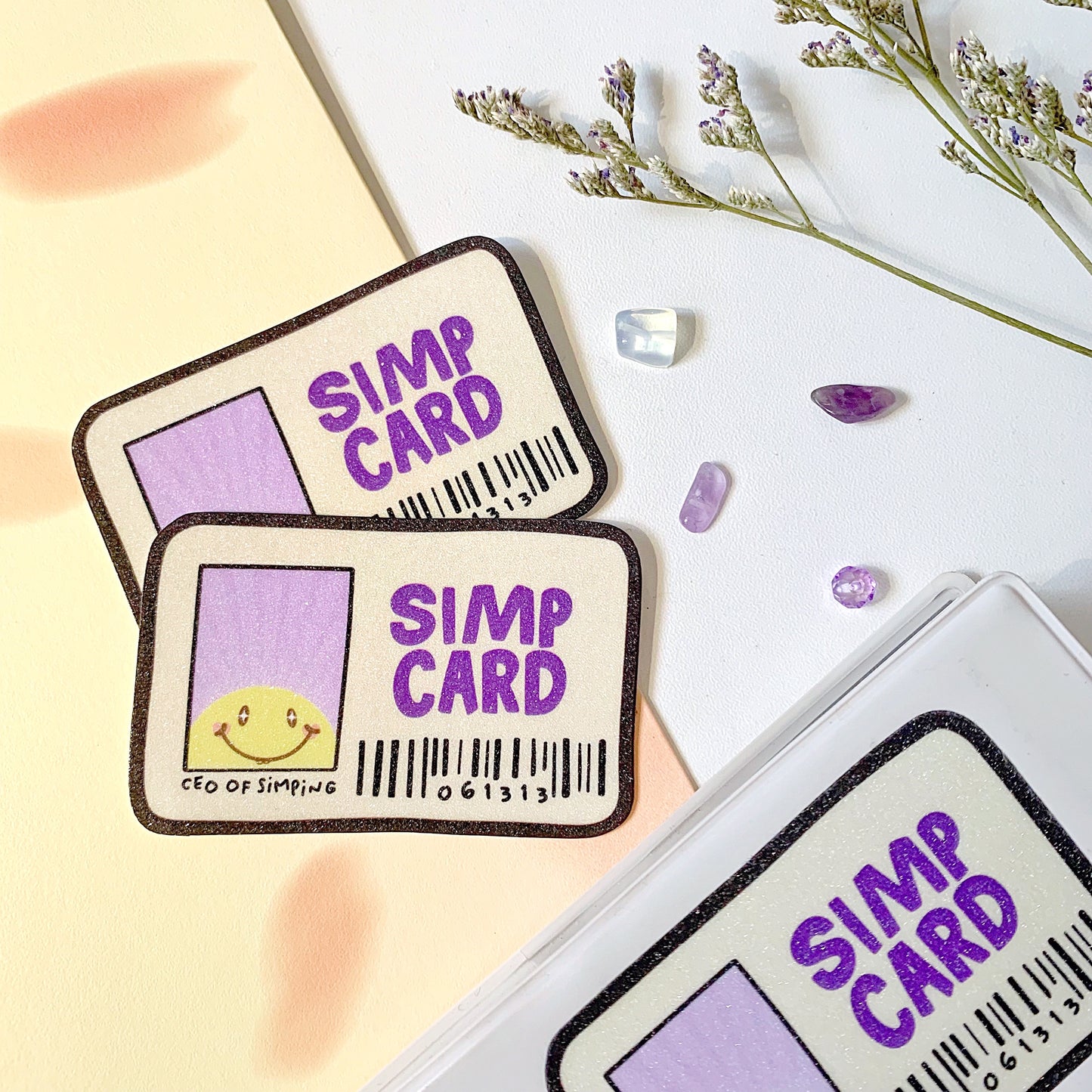 Simp Card Glitter Stickers