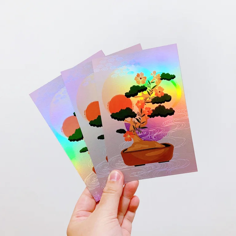 Bonsai Holographic A6 Print